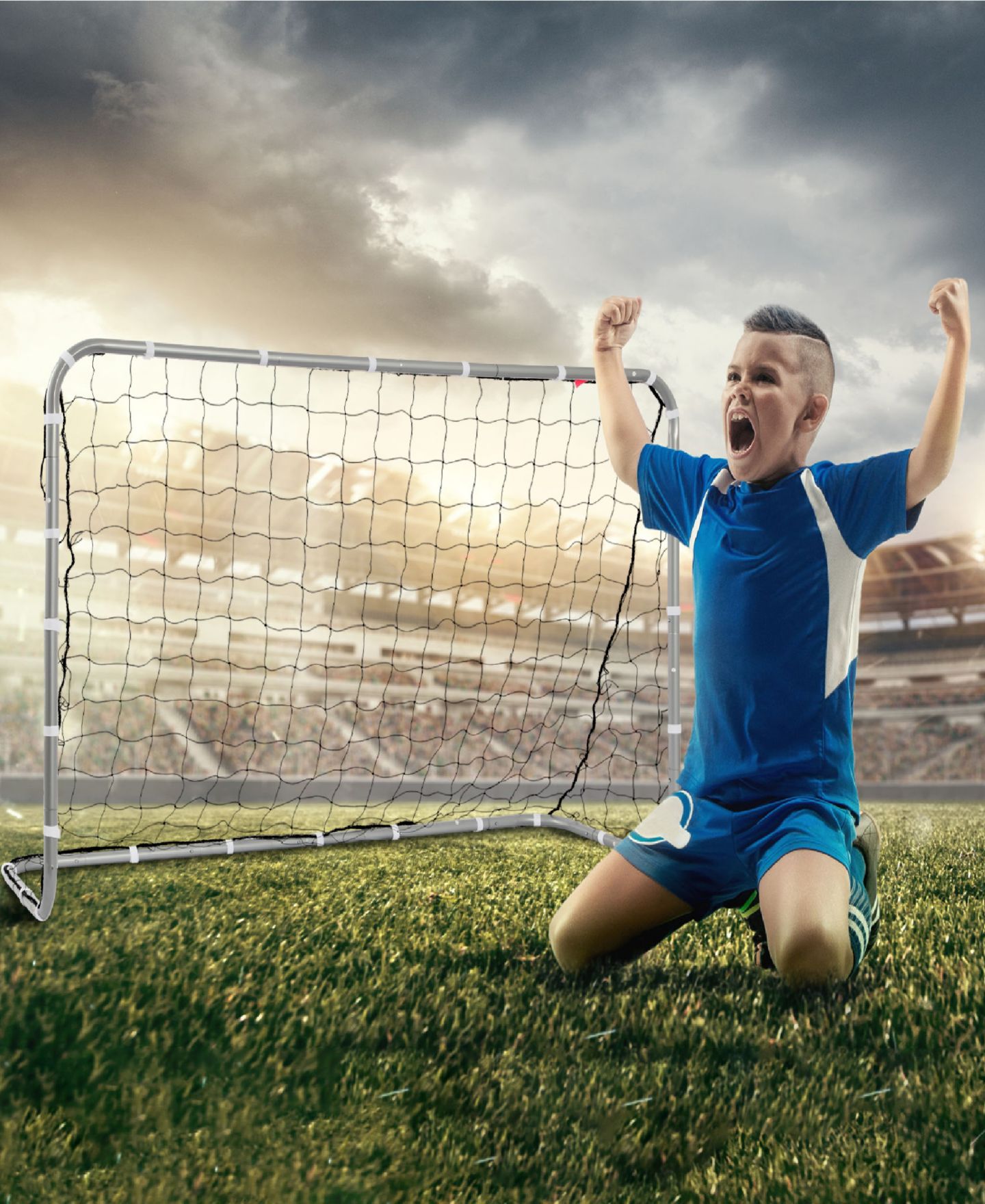 Детская игрушка NET PLAYZ E-Jet 6' x 4' Metal Soccer Goal, Ages 3+ — фото 7