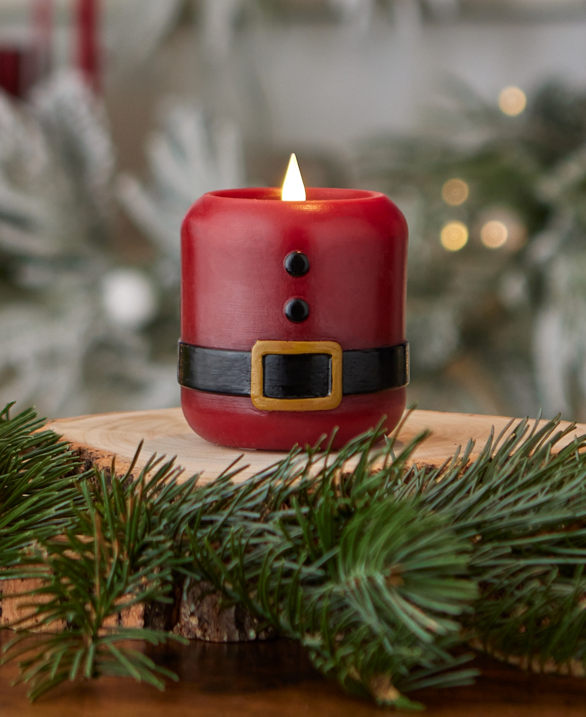 Shop Seasonal Santa Led Soft Flame 4 X 5 In Red