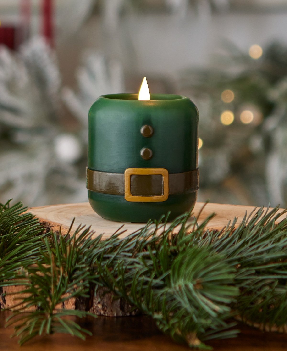 Shop Seasonal Elf Led Soft Flame 4 X 5 In Green