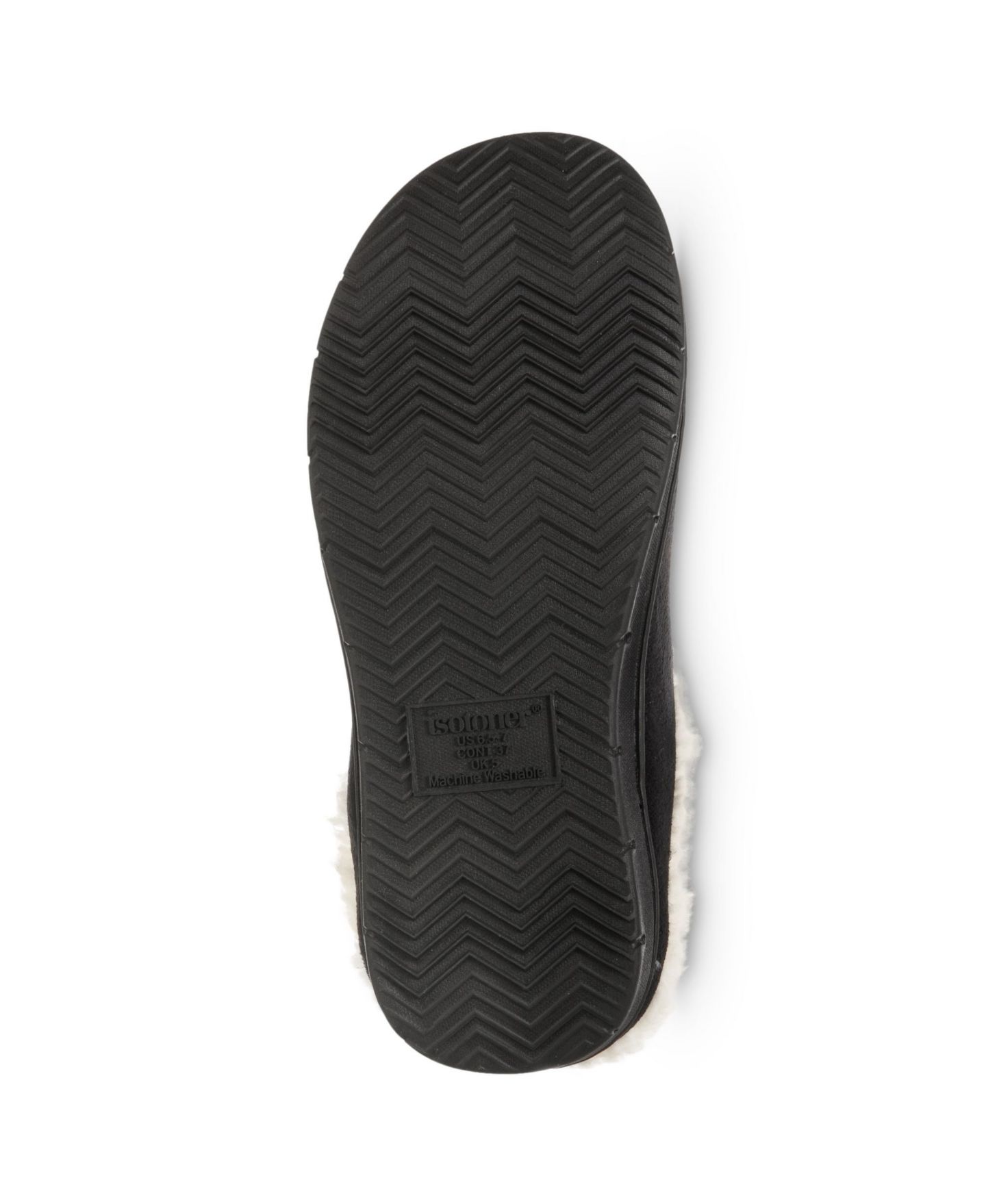 Женские тапочки Isotoner Signature Microsuede Rory hoodback Comfort Slippers, цвет: Чёрный — фото 5