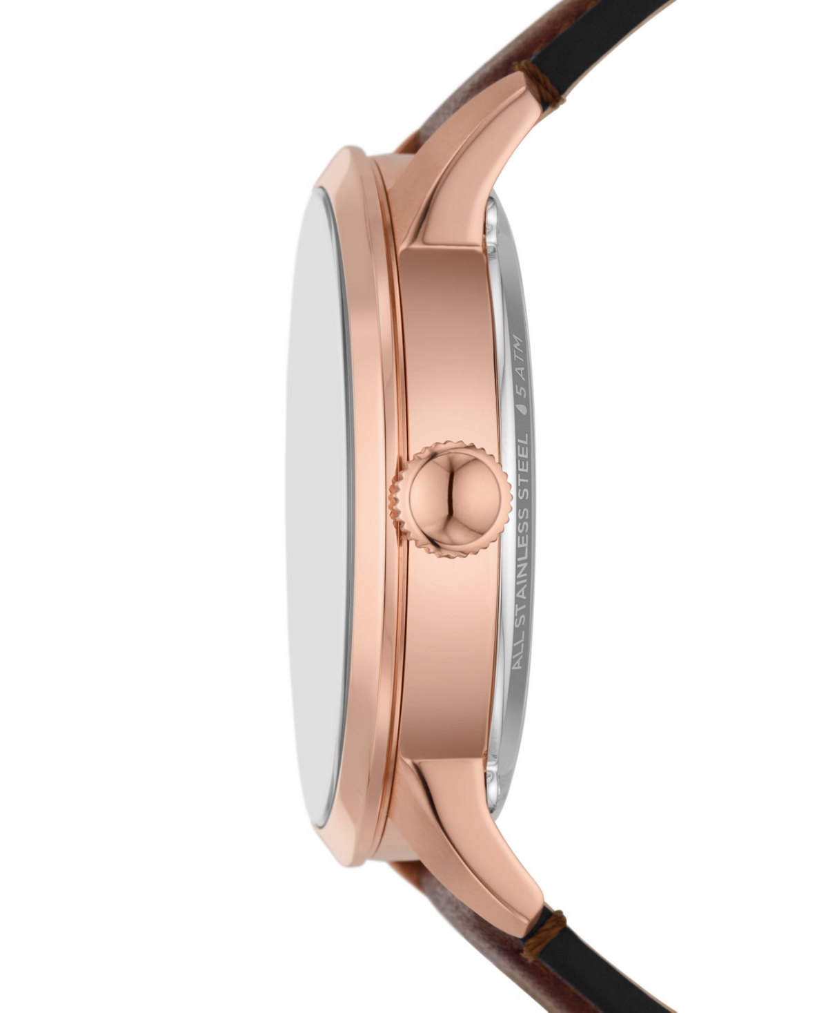 Fossil Men's Townsman Automatic Brown Leather Watch 44mm