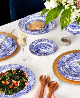 Blue Italian Gravy Boat & Stand