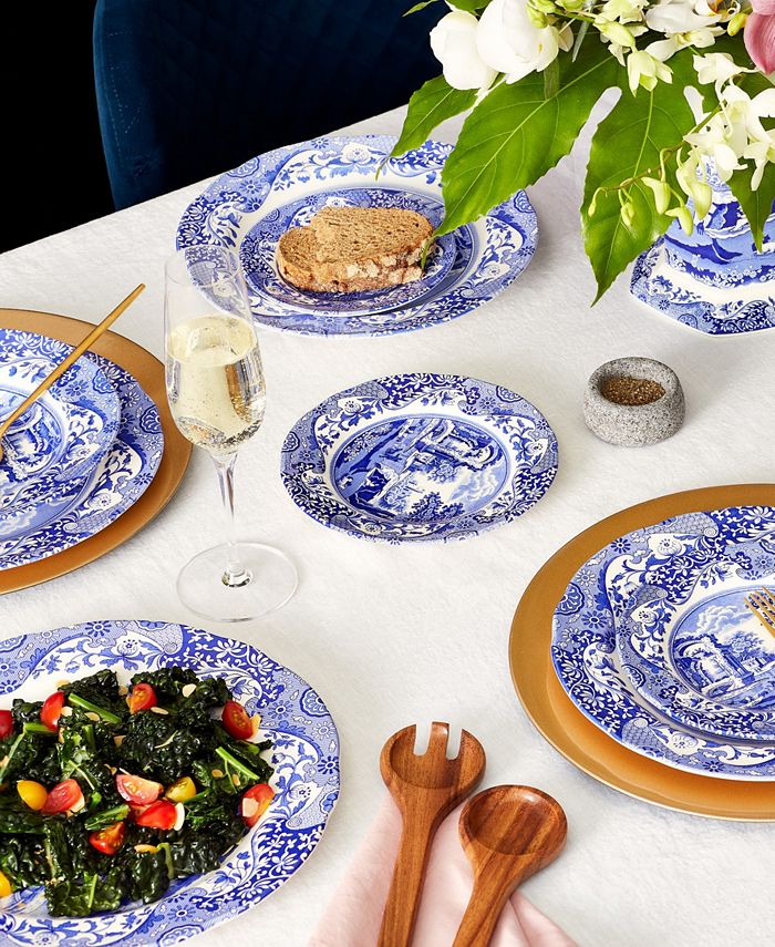 Spode "Blue Italian" Gravy Boat with Stand Macy's