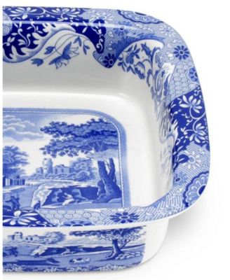 Blue Italian Square Dish