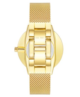 Women's Quartz Gold-Tone Stainless Steel Mesh Band Watch, 40mm