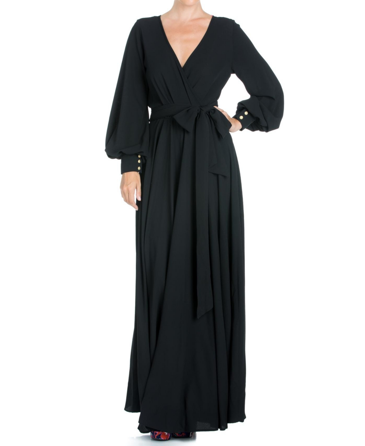 Women's Lily Pad Maxi Dress - Orchid black