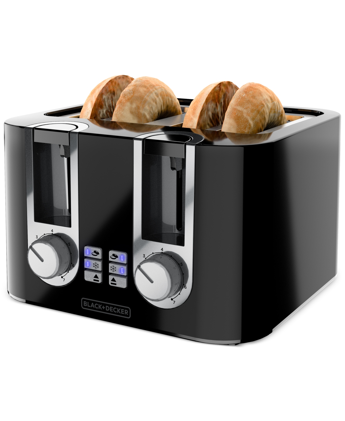 Shop Black & Decker 4-slice Wide-slot High-lift Toaster In Black