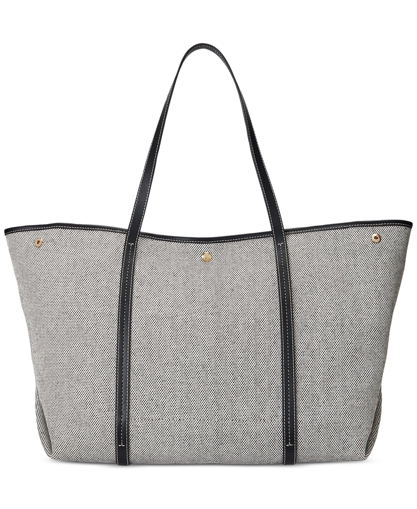 Женская сумка Lauren Ralph Lauren Canvas & Leather Emerie Extra Large, цвет: Чёрный — фото 4