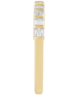 Diamond Baguette Double Row Band (1/4 ct. t.w.) in 14k Gold