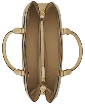 Lauren Ralph Lauren Crosshatch Leather Large Hanna Satchel