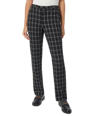 Jones New York - Women's Lexington Plaid Straight-Leg Pants