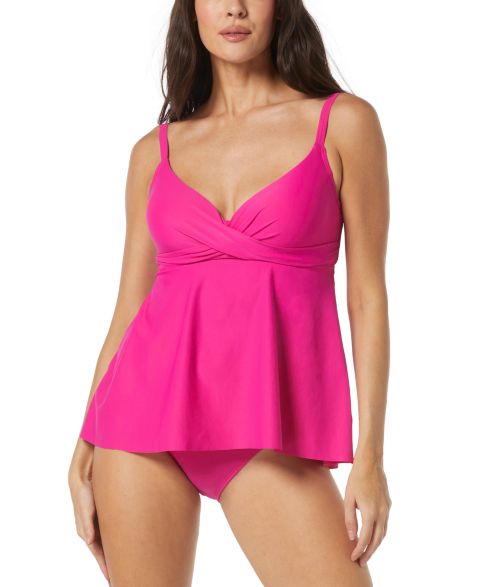 Верх бикини Contours Diamond Tankini, на косточках — Coco Reef, цвет: Розовый