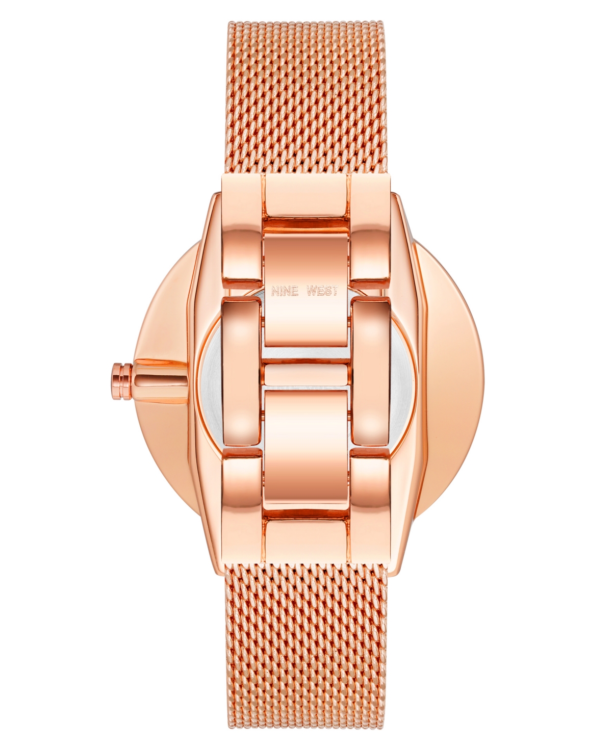 Nine West Rose Gold Women Watch In Navy,rose Gold-tone