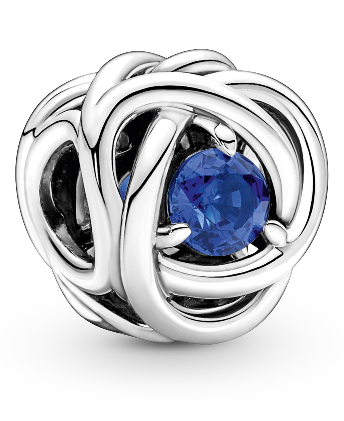 Pandora Birthstone Crystals Eternity Circle Charm In Blue,aquamarine - March