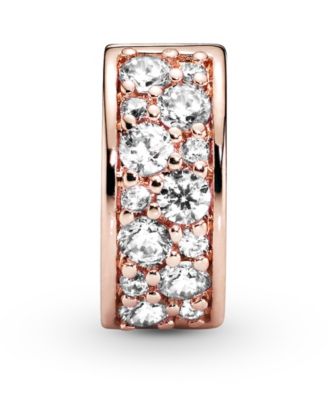 Cubic Zirconia Pave Fixed Clip Charm