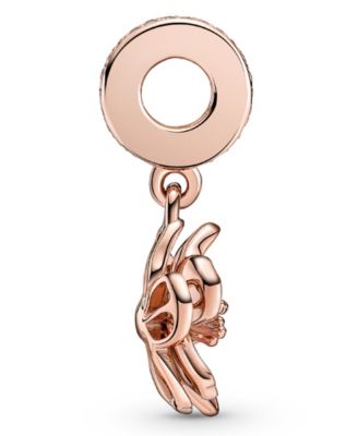 Cubic Zirconia Cherry Blossom Dangle Charm