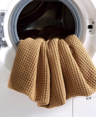 Solid Waffle Cotton Reversible Blanket, Full/Queen