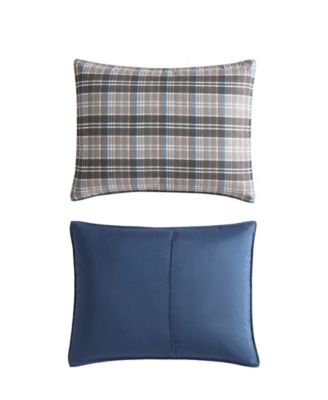 Eddie Bauer Rugged Plaid Micro Suede Reversible Duvet Cover Sets In Beige Brown