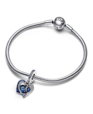 Mixed Stone Celestial Shooting Star Heart Double Dangle Charm