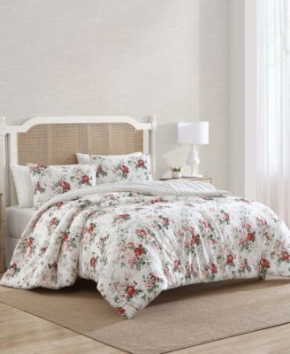 Ashfield Flannel 3-Piece Comforter Set, Full/Queen