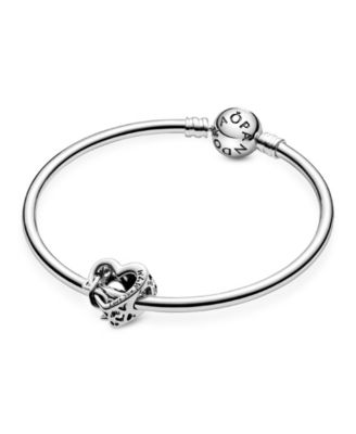 Sterling Silver Love You Mum Infinity Heart Charm