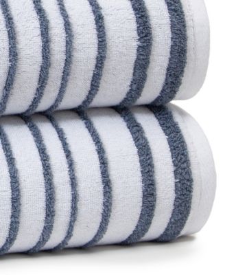 Cassadecor Urbane Stripe Cotton Wash Towel, 13" x 13"