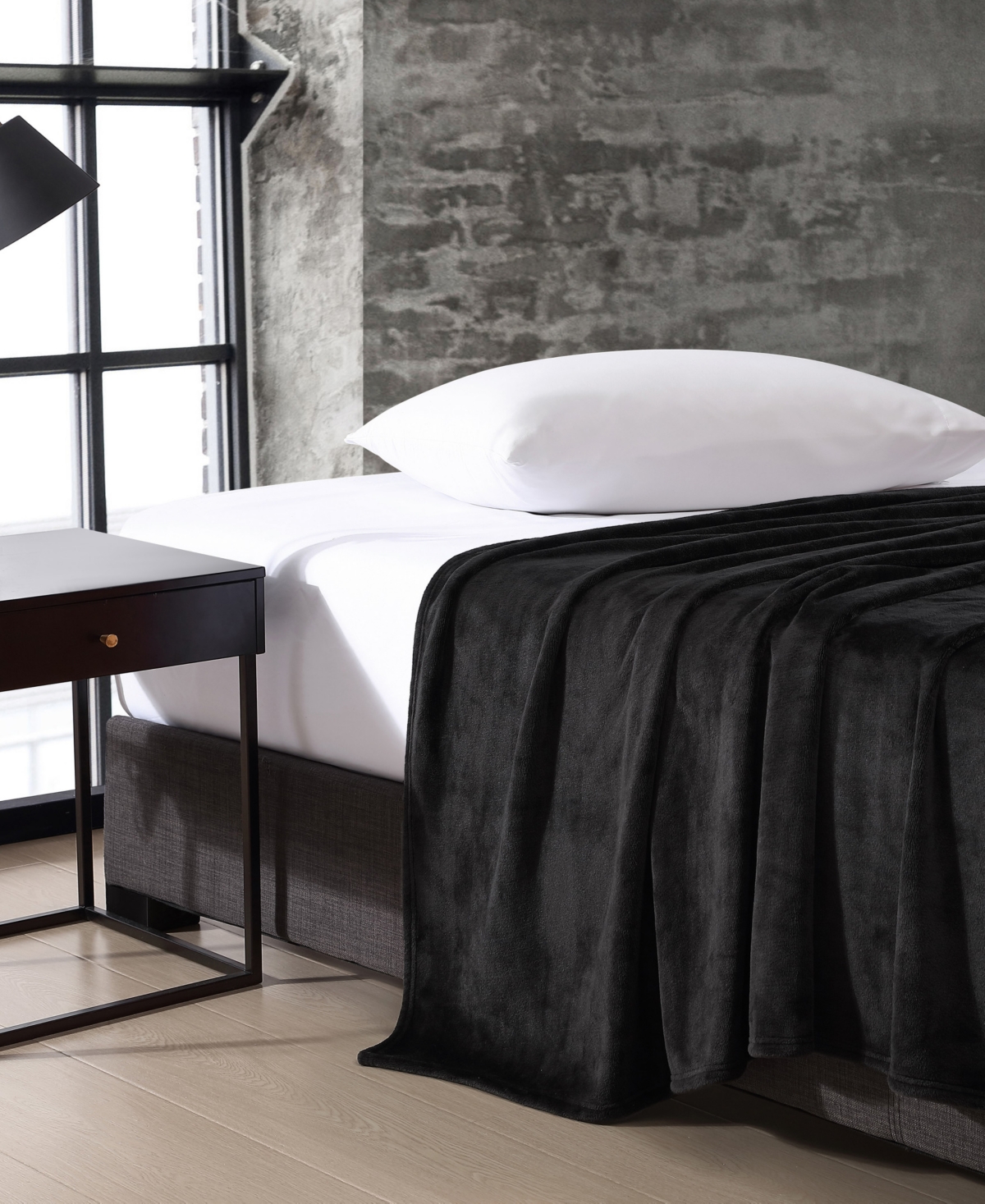 Kenneth Cole Reaction Solid Ultra Soft Plush Fleece Blanket