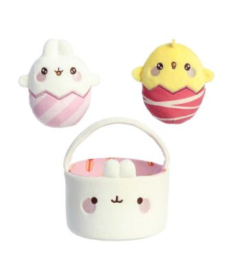 Small Easter Basket Molang Playful Plush Toy White 6"