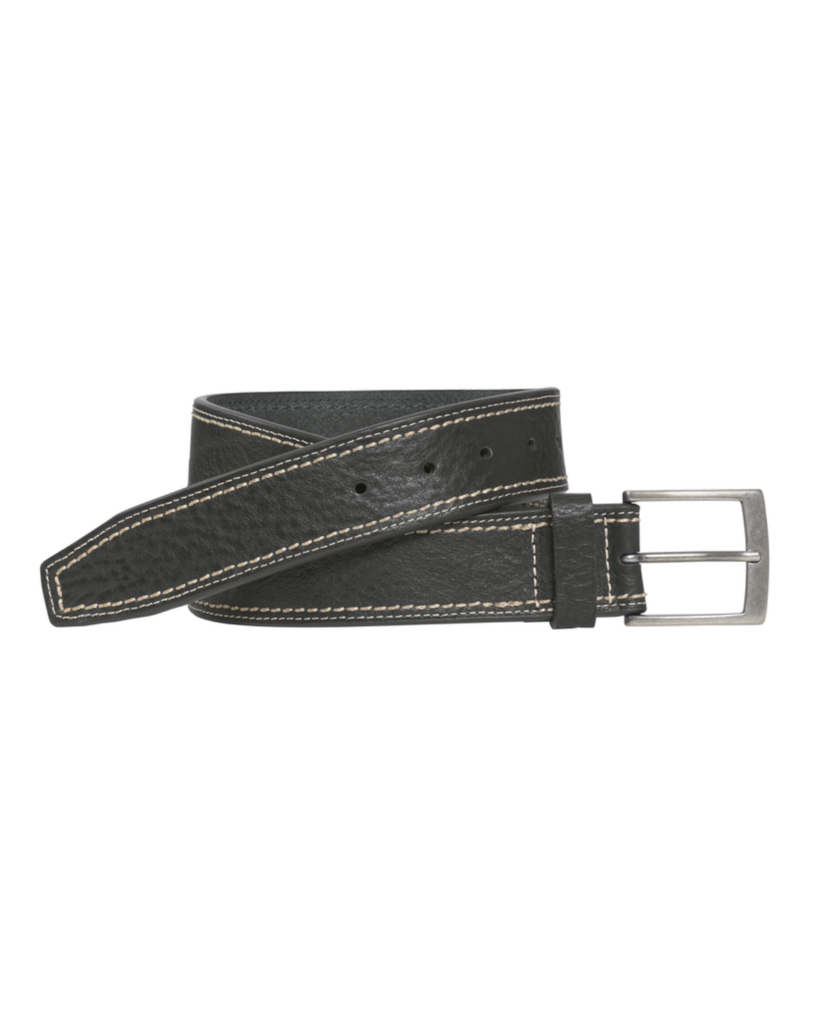 Men's Double Contrast Stitched Belt - Navy