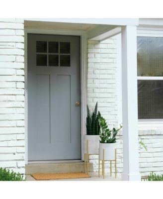 Modern Boho Embossed Metal Planters with Stands