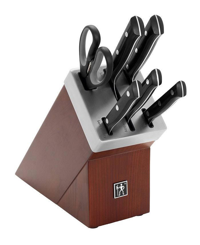 J.A. Henckels Dynamic 7Piece SelfSharpening Knife Block Set Macy's