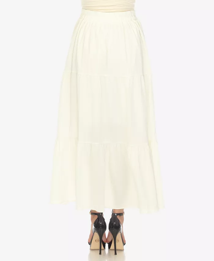 Women's Pleated Tiered Maxi Skirt - thumbnail 10