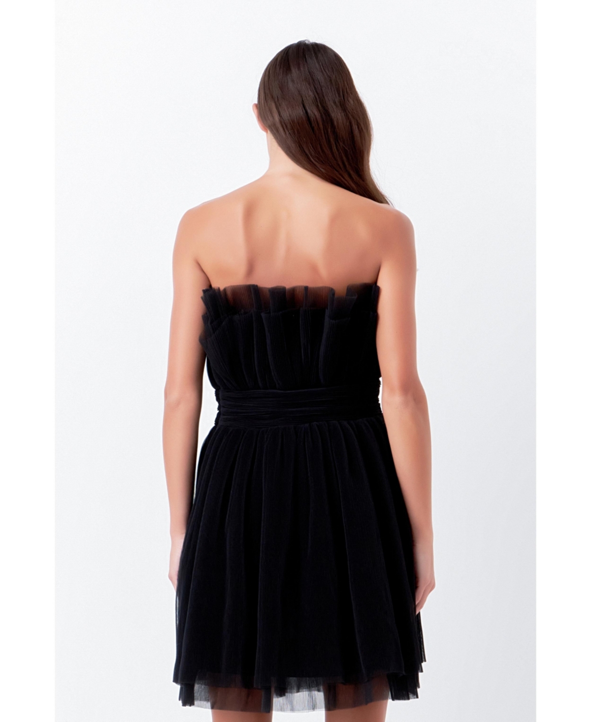 Women's Strapless Mini Tulle Dress