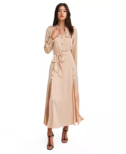 women lover to lover maxi shirt dress