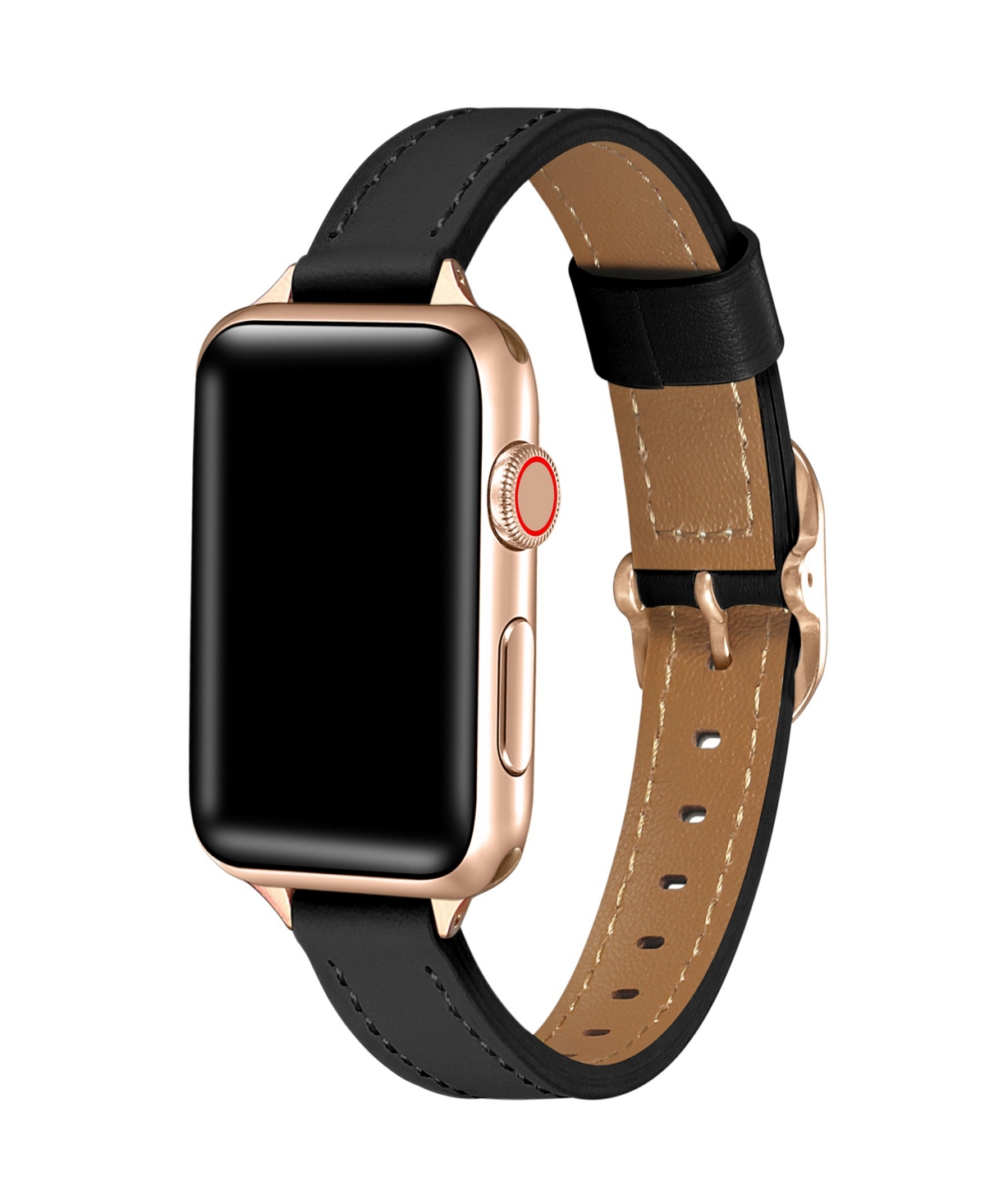 Unisex Carmen Genuine Leather Unisex Apple Watch Band for Size- 38mm, 40mm, 41mm - Light Pink