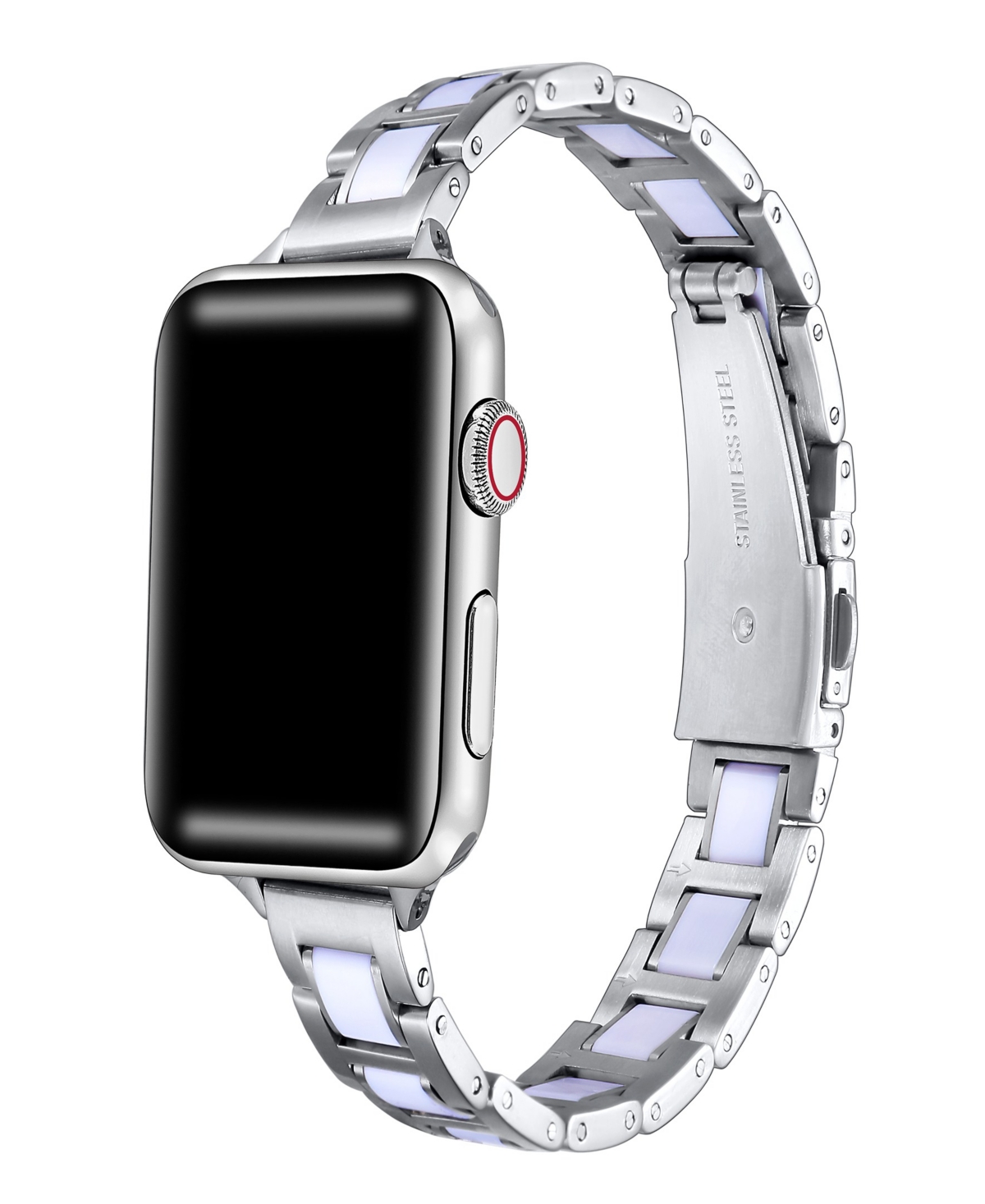 Women's Amelia Skinny Stainless Steel Band for Apple Watch Band Size- 42mm, 44mm, 45mm, 49mm - Silver
