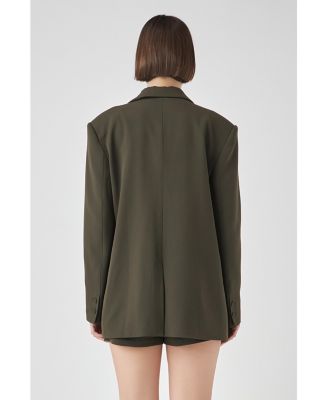 Women's Oversized Notched Collar Blazer