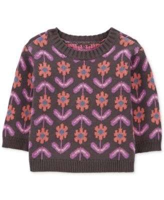 Carter's - Baby Girls Floral Crewneck Sweater