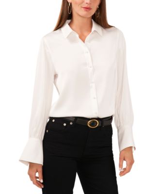 Vince Camuto - Women's Open-Cuff Bishop-Sleeve Blouse