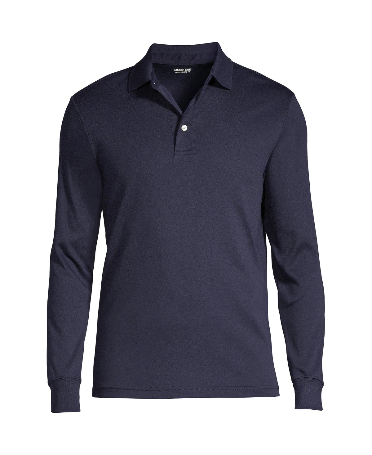 Lands' End Big & Tall Long Sleeve Super Soft Supima Polo Shirt