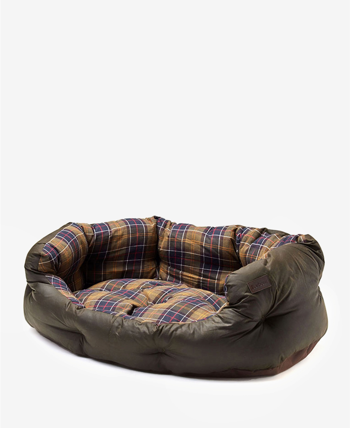 Plaid Lined Waxed Cotton Slumber Pet Bed, Large - Classic/ol