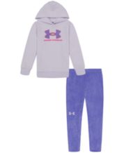 Under Armour Little Girls Soft Blur Velour Hoodie Sweatsuit - Macy's