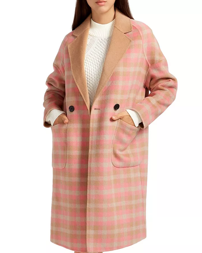 Women's Publisher Double Breasted Wool Blend Coat - thumbnail 10