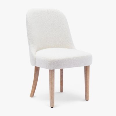 Mid-Century Modern Upholstered Boucle Dining Chair