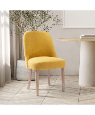 Mid-Century Modern Upholstered Boucle Dining Chair