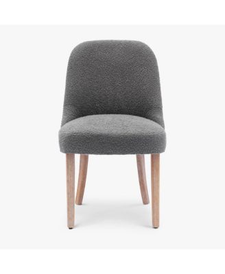 Mid-Century Modern Upholstered Boucle Dining Chair