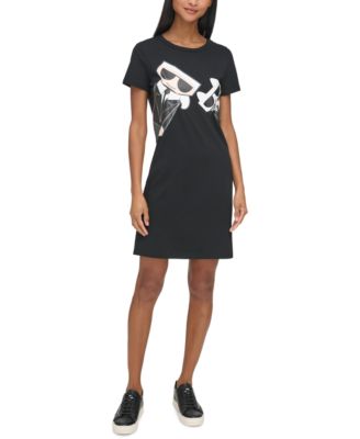 karl lagerfeld paris choupette graphic t shirt dress
