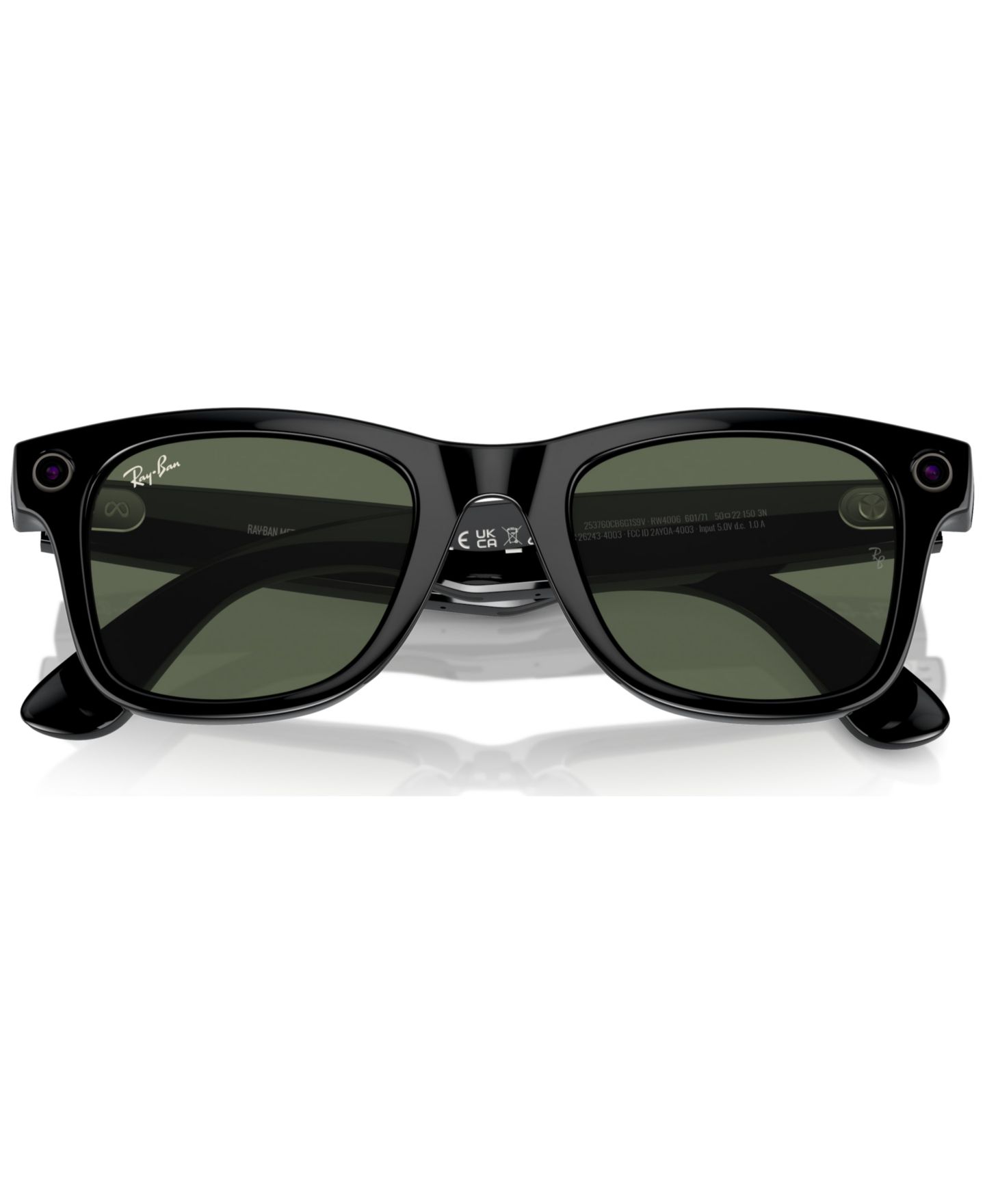 Очки Ray-Ban Meta Unisex AI GEN 1 Wayfarer Eyeglasses, 0RW4006, цвет: Чёрный — фото 6