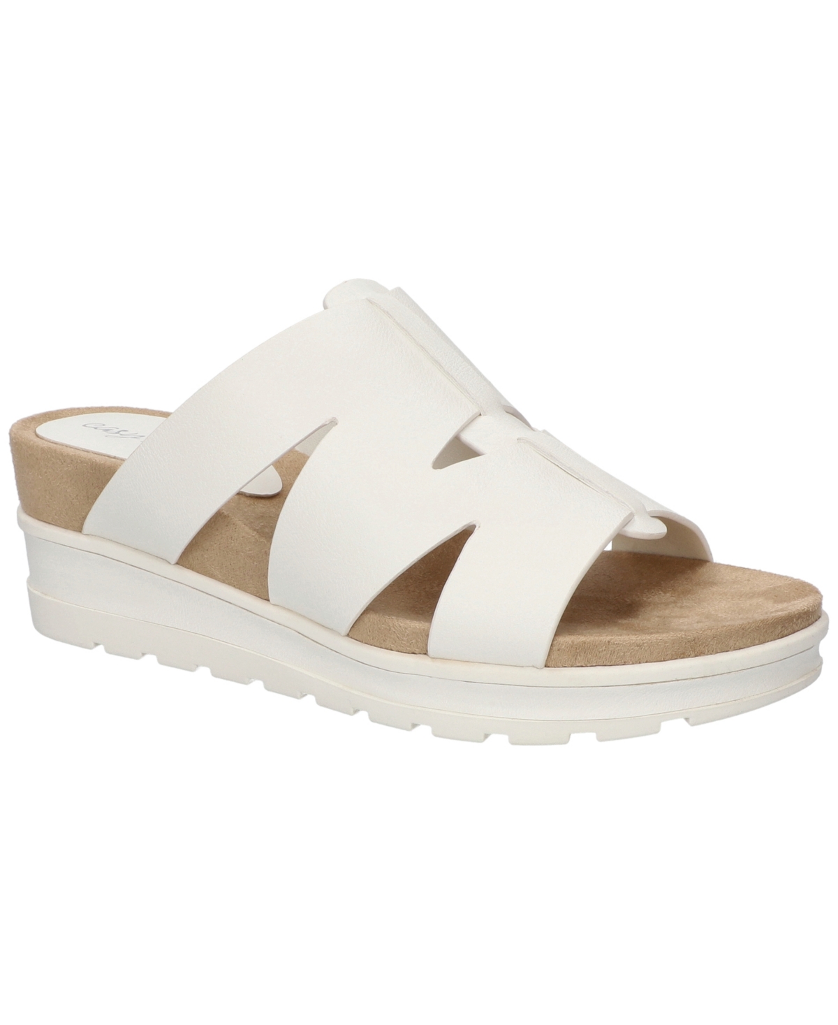 Easy Street Women's Mauna Slip-on Wedge Sandals In White