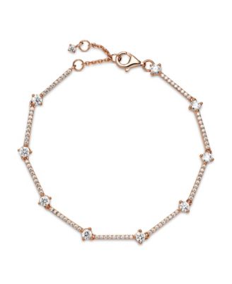 Cubic Zirconia Sparkling Pave Bars Bracelet